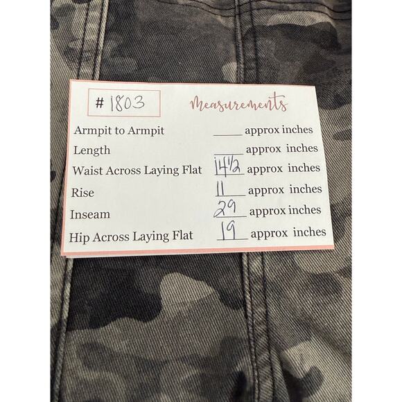 Spanx Gray Camo Stretch Twill Cargo Jogger Utility Pull Up Pants Size L - Picture 10 of 10